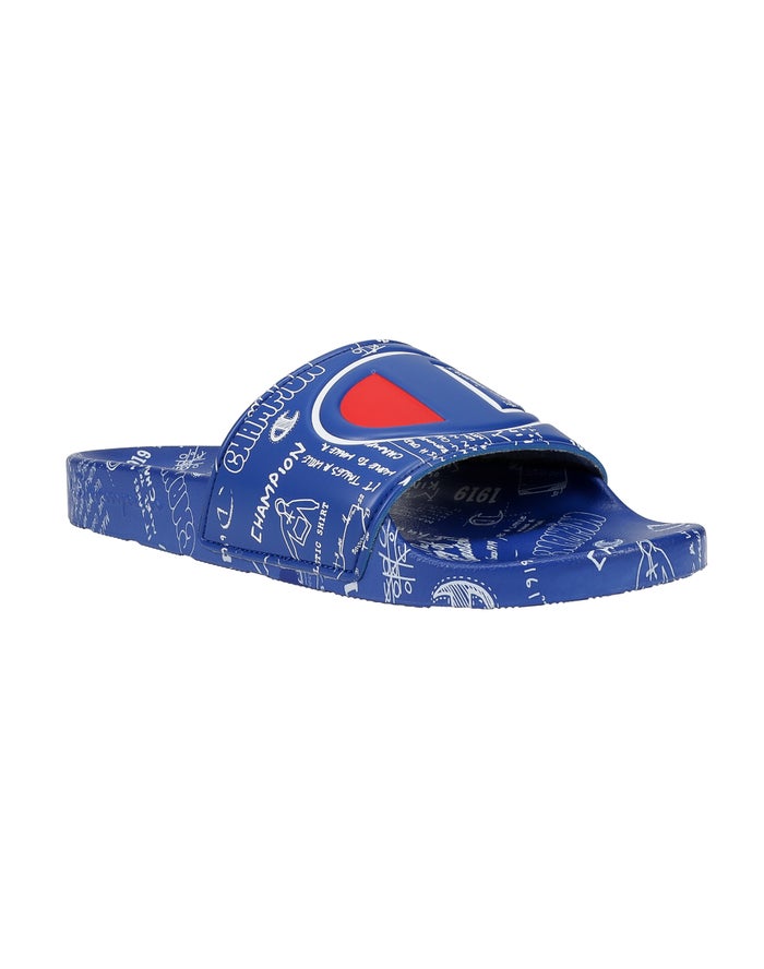 Blue champion slides mens sales